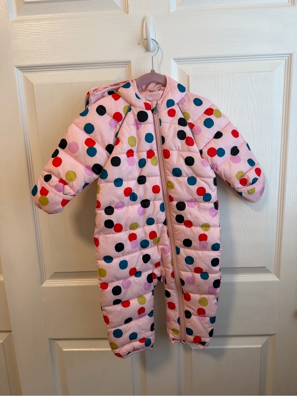 Hanna Andersson Pink Polka Dot Snow Suit Baby Bunting